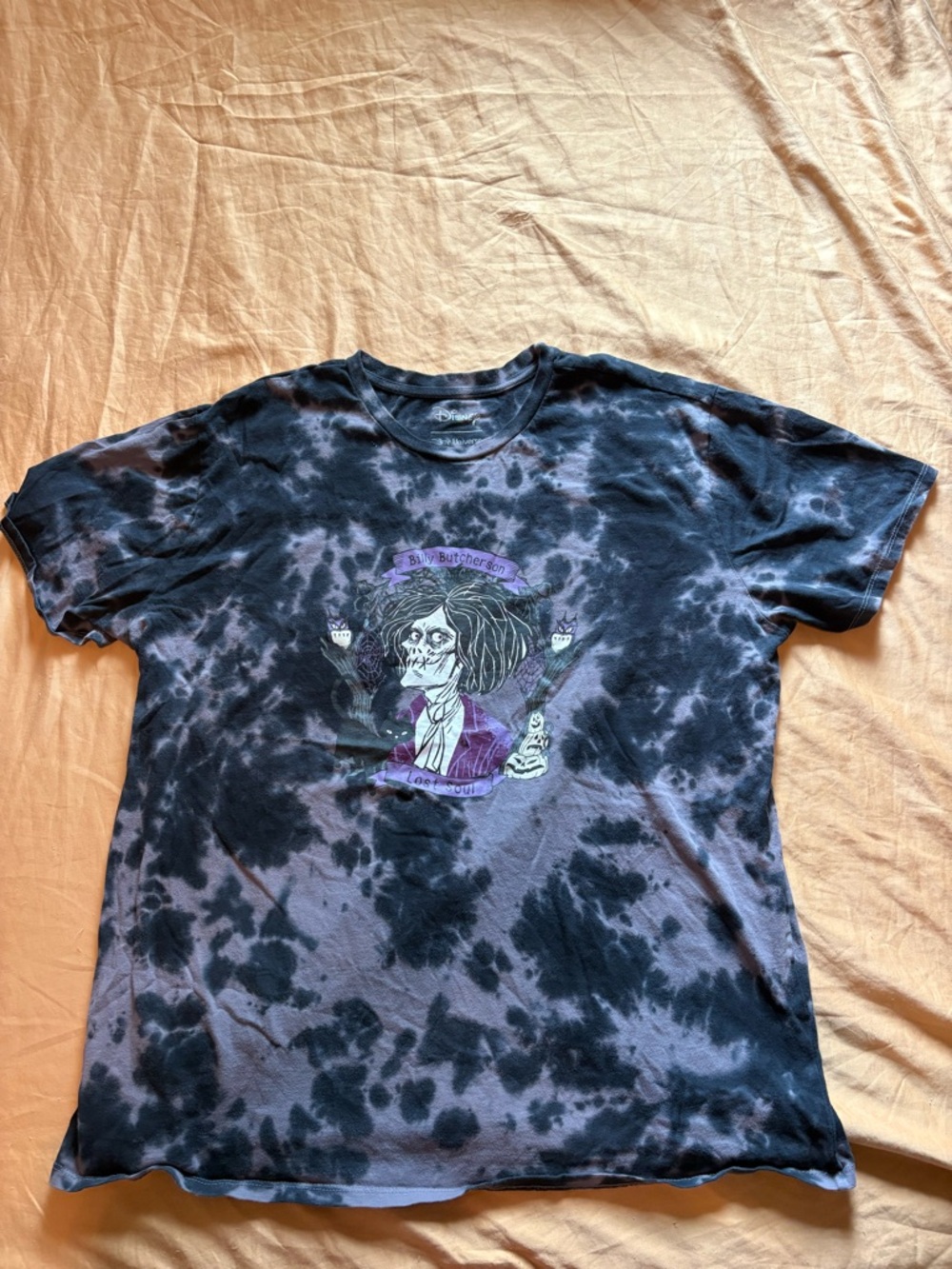 Disney Black and Purple Tie-Dye Billy Butcherson Tee